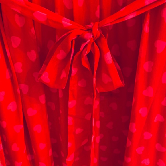 Kate Spade New York Red Dress Heart Print Size 0 Valentines Love Romantic Whimsy - Picture 7 of 16